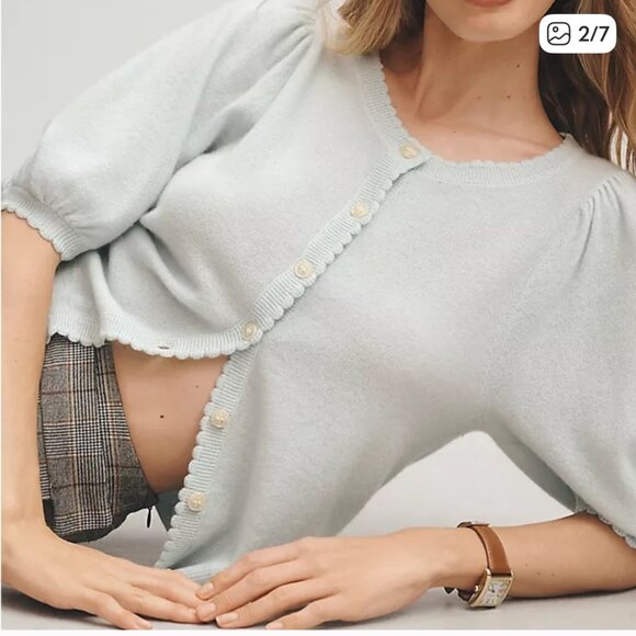 Anthropologie Sweaters - NEW MAEVE X ANTHROPOLOGIE cashmere puff sleeve cardigan sweater